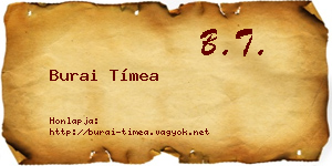 Burai Tímea névjegykártya